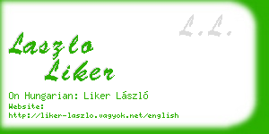 laszlo liker business card